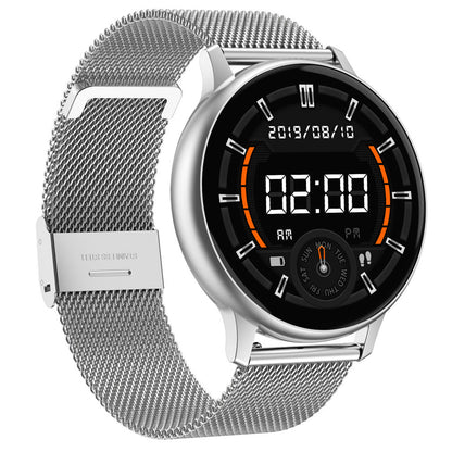 Ceas SmartWatch DT88 Pro Appearance idealStore, Silver, Curea Metalica, Impermeabil, Display 1.3 HD Touchscreen, Monitorizare ECG, Pedometru, Altimetru, Sedentary Reminder, 8 Moduri Sportive, Notificari Whatsapp/Facebook/Instagram