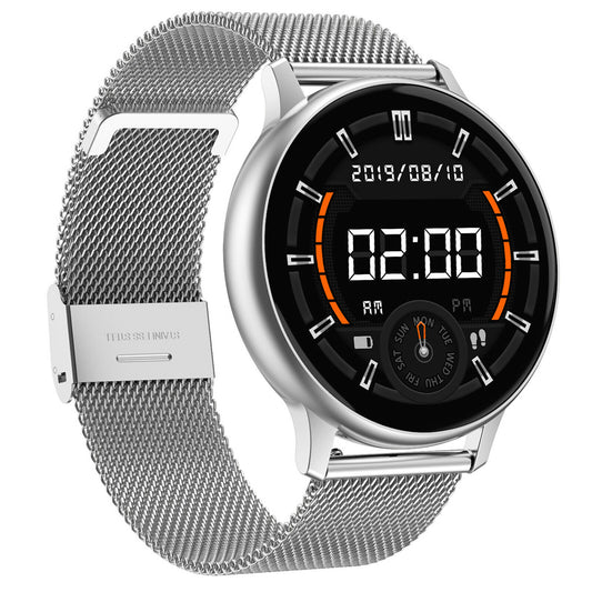 Ceas SmartWatch DT88 Pro Appearance idealStore, Silver, Curea Metalica, Impermeabil, Display 1.3 HD Touchscreen, Monitorizare ECG, Pedometru, Altimetru, Sedentary Reminder, 8 Moduri Sportive, Notificari Whatsapp/Facebook/Instagram