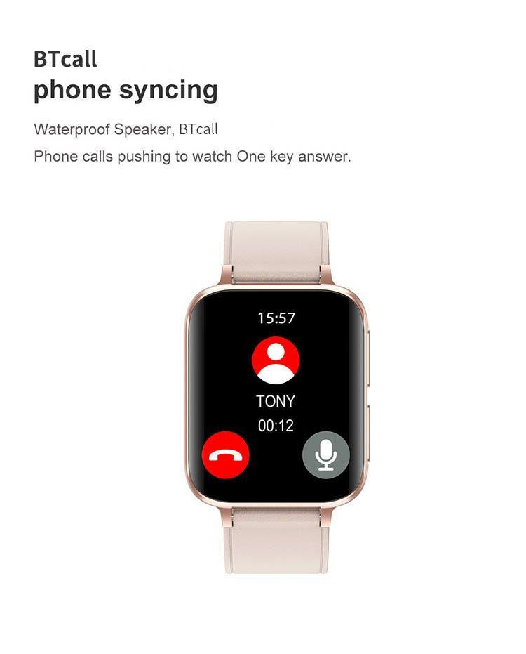 Ceas SmartWatch Twinkler idealStore, Ecran LTPS 1.78', Functie Apel, Senzor Ritm Cardiac, Pulsoximetru, Monitor Somn, Multi-Sport, Rezistent la Apa, Compatibil Android si iOS, Piele Auriu