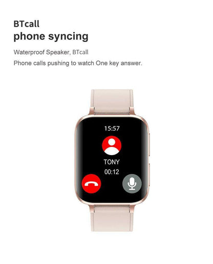 Ceas SmartWatch Twinkler idealStore, Ecran LTPS 1.78', Functie Apel, Senzor Ritm Cardiac, Pulsoximetru, Monitor Somn, Multi-Sport, Rezistent la Apa, Compatibil Android si iOS, Piele Auriu