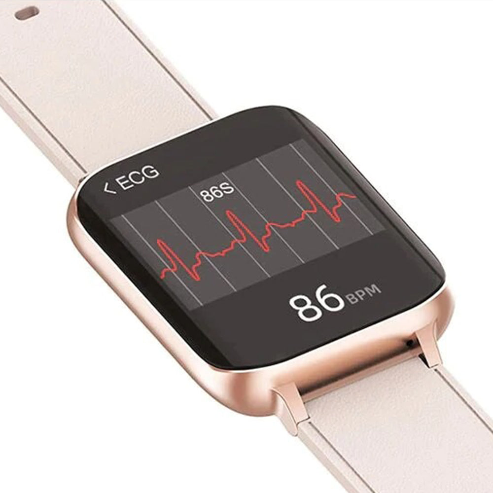 Ceas SmartWatch Twinkler idealStore, Ecran LTPS 1.78', Functie Apel, Senzor Ritm Cardiac, Pulsoximetru, Monitor Somn, Multi-Sport, Rezistent la Apa, Compatibil Android si iOS, Piele Auriu