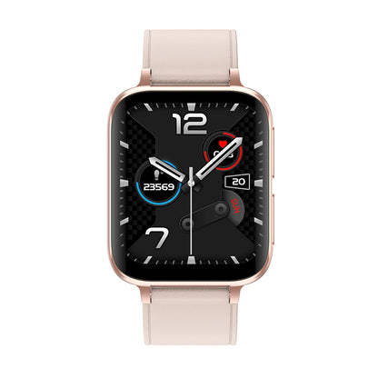 Ceas SmartWatch Twinkler idealStore, Ecran LTPS 1.78', Functie Apel, Senzor Ritm Cardiac, Pulsoximetru, Monitor Somn, Multi-Sport, Rezistent la Apa, Compatibil Android si iOS, Piele Auriu