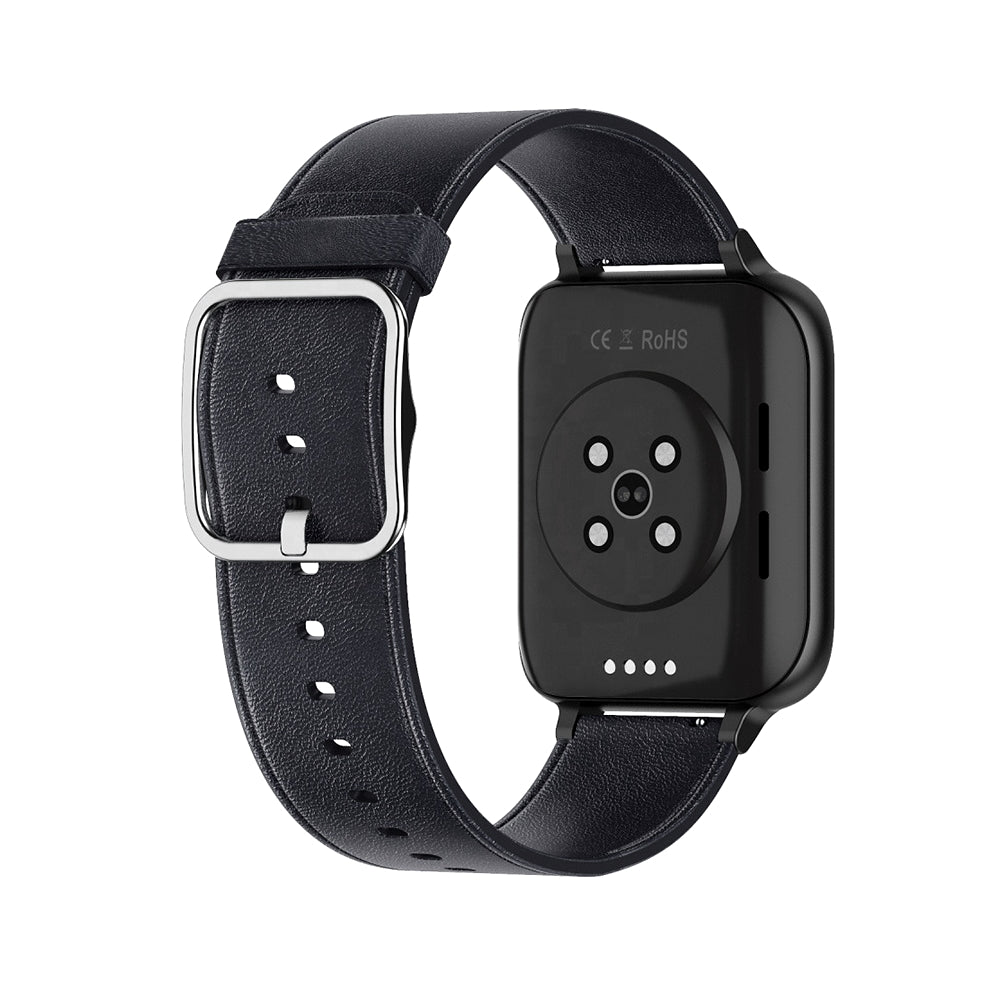Ceas SmartWatch Twinkler idealStore, Ecran LTPS 1.78', Functie Apel, Senzor Ritm Cardiac, Pulsoximetru, Monitor Somn, Multi-Sport, Rezistent la Apa, Compatibil Android si iOS, Piele Negru