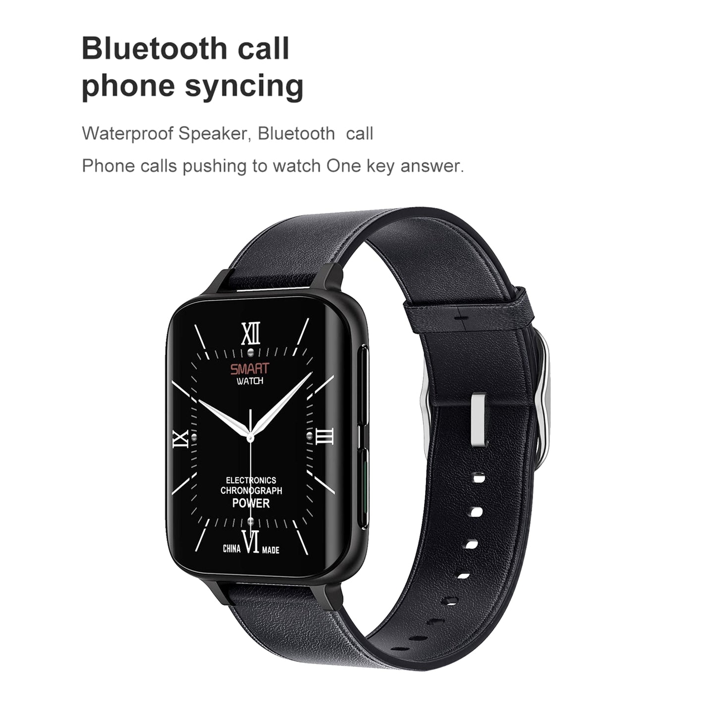 Ceas SmartWatch Twinkler idealStore, Ecran LTPS 1.78', Functie Apel, Senzor Ritm Cardiac, Pulsoximetru, Monitor Somn, Multi-Sport, Rezistent la Apa, Compatibil Android si iOS, Piele Negru