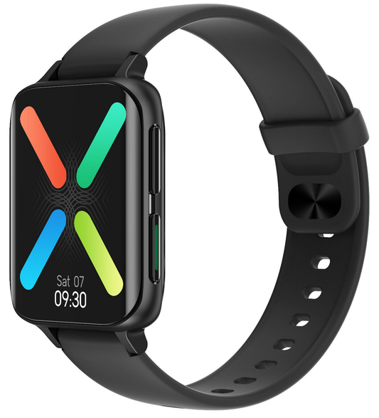 Ceas SmartWatch Twinkler idealStore, Ecran LTPS 1.78', Functie Apel, Senzor Ritm Cardiac, Pulsoximetru, Monitor Somn, Multi-Sport, Rezistent la Apa, Compatibil Android si iOS, Silicon Negru