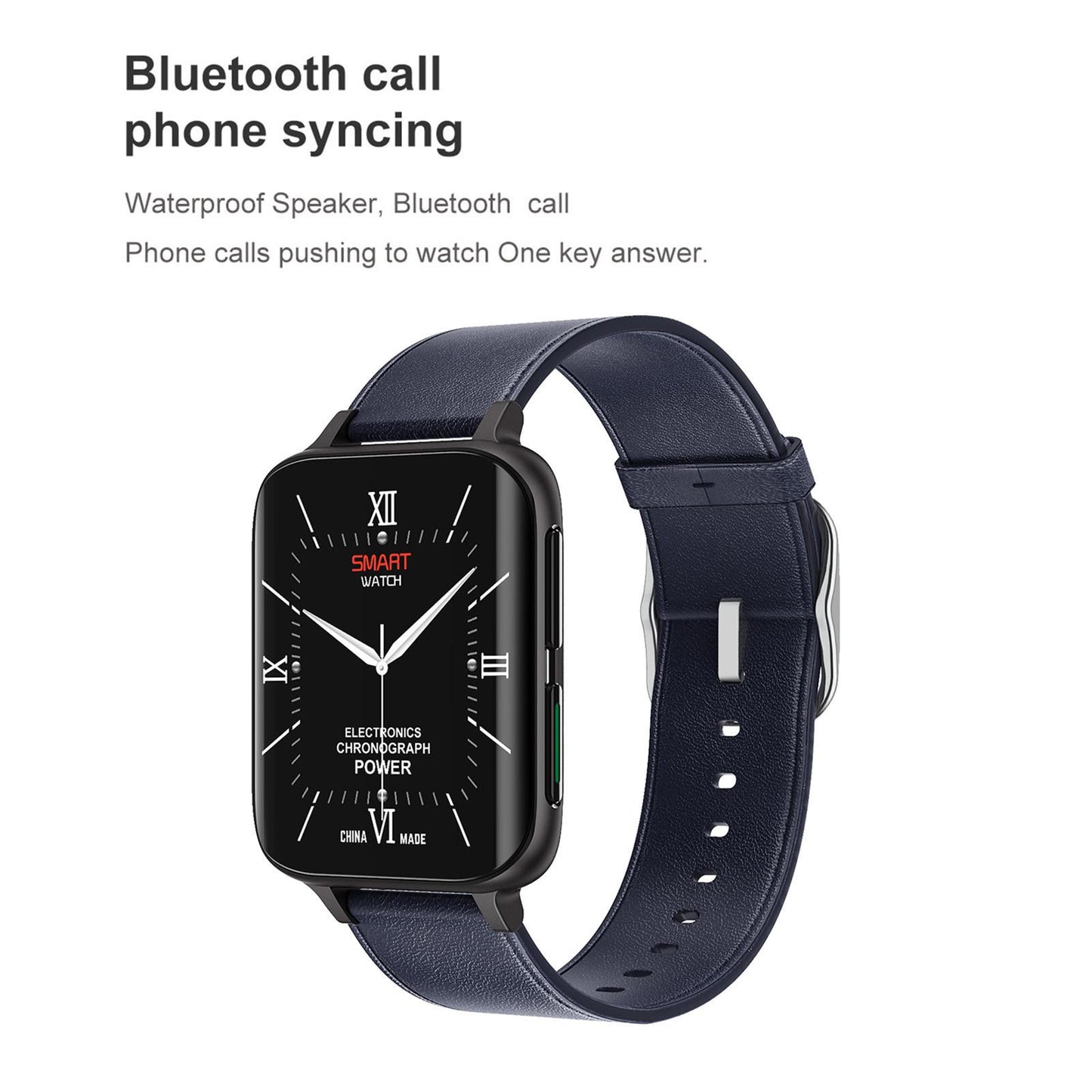 Ceas SmartWatch Twinkler idealStore, Ecran LTPS 1.78', Functie Apel, Senzor Ritm Cardiac, Pulsoximetru, Monitor Somn, Multi-Sport, Rezistent la Apa, Compatibil Android si iOS, Albastru Piele