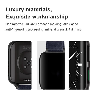 Ceas SmartWatch Twinkler idealStore, Ecran LTPS 1.78', Functie Apel, Senzor Ritm Cardiac, Pulsoximetru, Monitor Somn, Multi-Sport, Rezistent la Apa, Compatibil Android si iOS, Albastru Piele