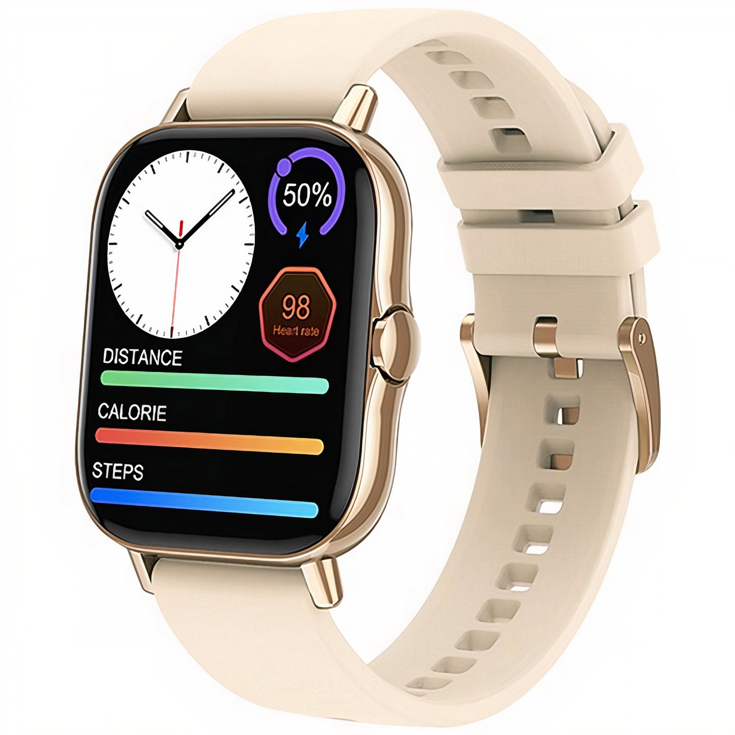 Ceas SmartWatch idealSTORE Men Sport Collection, Touch 1.78 inch, Ecran Fitness HD inteligent, Android/IOS, Bluetooth V4.O, IP 67, Inregistrare ritm cardiac, Somn, Pasi, EKG, Alarma, Barometru, Muzica, Meteo, Apeluri, Multi Sport, Gold