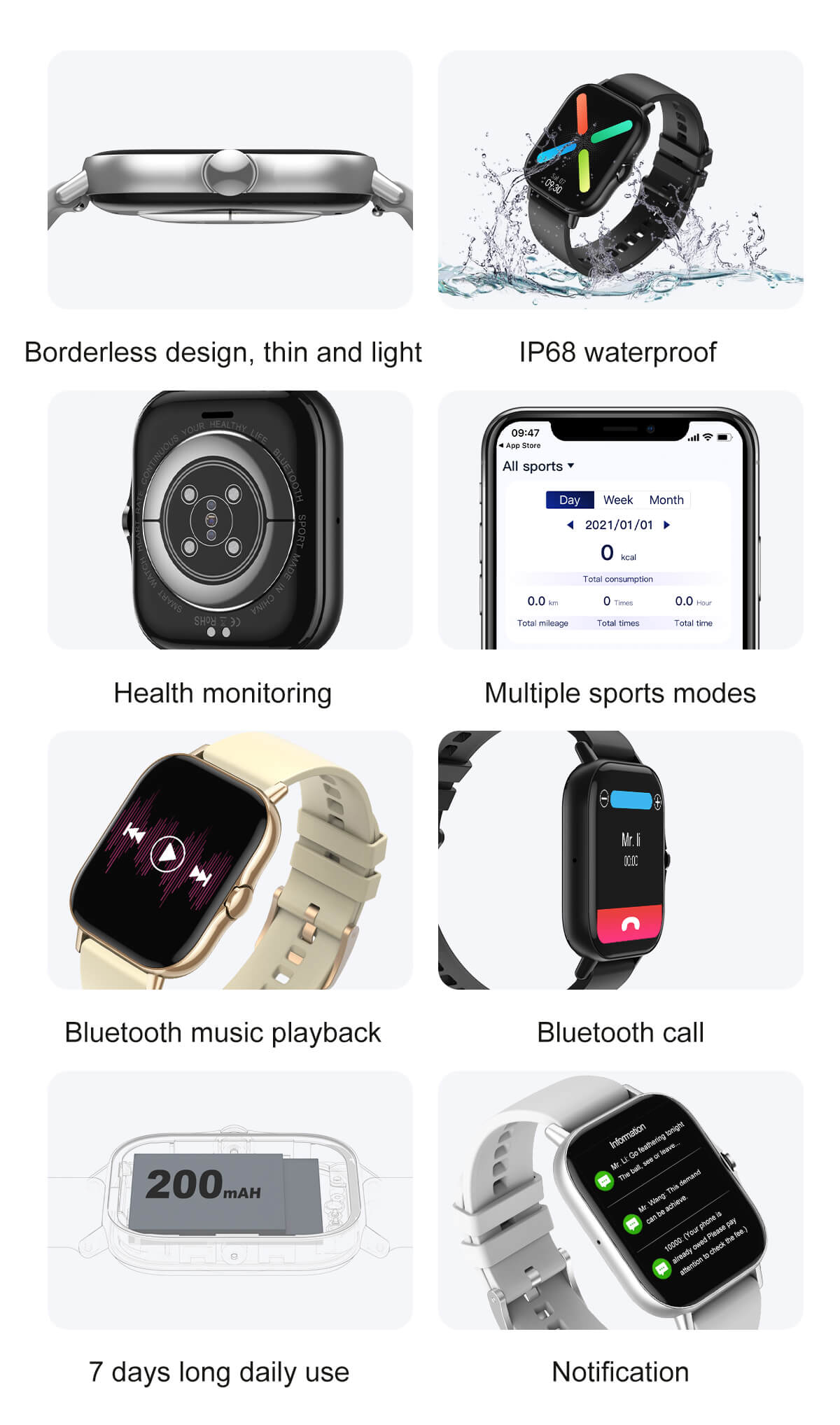 Ceas SmartWatch idealSTORE Men Sport Collection, 1.78 inch, Ecran HD, Android/IOS, Bluetooth V4.O, IP 67, Inregistrare ritm cardiac, Somn, Pasi, EKG, Alarma, Barometru, Tensiune arteriala, Muzica, Meteo, Apeluri, Multi Sport, Silver