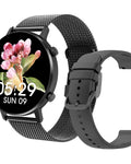 Smartwatch TimeOn Black IdealStore Full HD, Ecran de 1.3 Inch, Monitorizare tensiune arteriala si frecventa cardiaca, Rezistent la apa IP67, Notificari apeluri Bluetooth, Whatsapp, Facebook, Mod multi-sport, Sistem de operare Android sau IOS