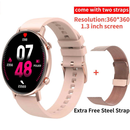Smartwatch TimeOn Gold IdealStore Full HD, Ecran de 1.3 Inch, Monitorizare tensiune arteriala si frecventa cardiaca, Rezistent la apa IP67, Notificari apeluri Bluetooth, Whatsapp, Facebook, Mod multi-sport, Sistem de operare Android sau IOS
