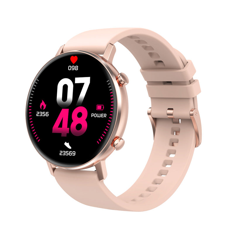 Smartwatch TimeOn Gold IdealStore Full HD, Ecran de 1.3 Inch, Monitorizare tensiune arteriala si frecventa cardiaca, Rezistent la apa IP67, Notificari apeluri Bluetooth, Whatsapp, Facebook, Mod multi-sport, Sistem de operare Android sau IOS