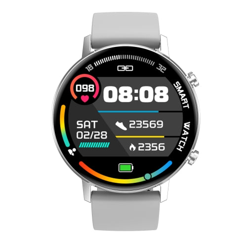 Smartwatch TimeOn Silver IdealStore Full HD, Ecran de 1.3 Inch, Monitorizare tensiune arteriala si frecventa cardiaca, Rezistent la apa IP67, Notificari apeluri Bluetooth, Whatsapp, Facebook, Mod multi-sport, Sistem de operare Android sau IOS