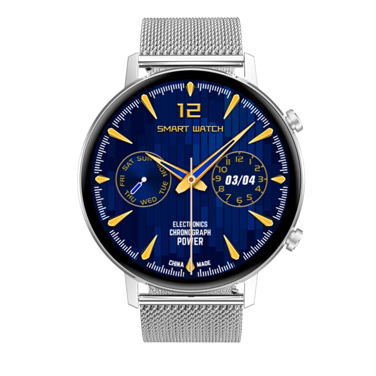 Smartwatch TimeOn Silver IdealStore Full HD, Ecran de 1.3 Inch, Monitorizare tensiune arteriala si frecventa cardiaca, Rezistent la apa IP67, Notificari apeluri Bluetooth, Whatsapp, Facebook, Mod multi-sport, Sistem de operare Android sau IOS