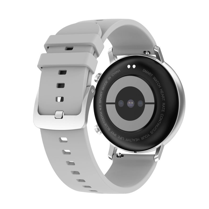 Smartwatch TimeOn Silver IdealStore Full HD, Ecran de 1.3 Inch, Monitorizare tensiune arteriala si frecventa cardiaca, Rezistent la apa IP67, Notificari apeluri Bluetooth, Whatsapp, Facebook, Mod multi-sport, Sistem de operare Android sau IOS