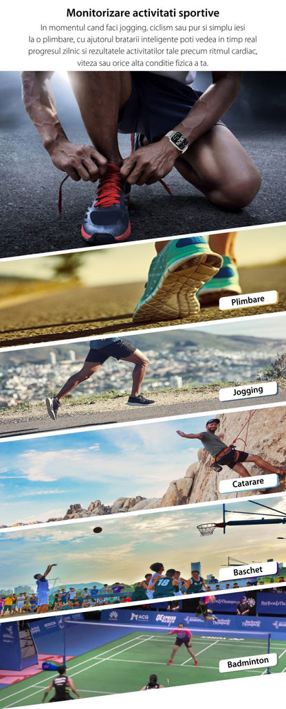 SmartWatch New DT MAX idealSTORE, Ecran Tactil IPS, Notificari Apeluri si Mesaje, Monitorizare EKG si Ritm Cardiac, Masurare Tensiune Arteriala si Oxigen in Sange, Pedometru, Functii Fitness, Rezistent la Apa, Design Confortabil