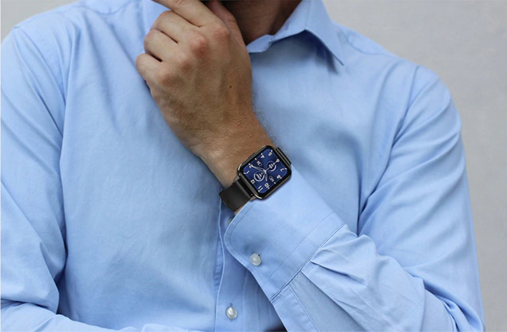 Ceas SmartWatch DT MAX idealSTORE, Ecran tactil IPS, Notificari apeluri, mesaje, Vibratii, Monitorizeaza ritmul cardiac, EKG, tensiunea arteriala, oxigenul din sange, IP 68, Pedometru, Culoare Black Silicon