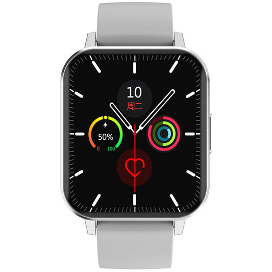 Ceas SmartWatch DT MAX idealSTORE, Ecran tactil, Notificari, Monitorizeaza ritmul cardiac, ECG, tensiunea arteriala, oxigenul din sange, IP 68, Pedometru, Argintiu