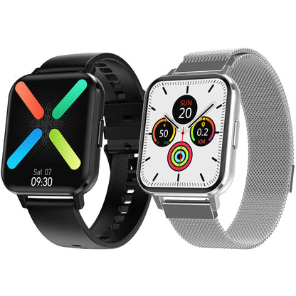 Ceas SmartWatch DT MAX idealSTORE, Ecran tactil IPS, Notificari apeluri, mesaje, Vibratii, Monitorizeaza ritmul cardiac, ECG, tensiunea arteriala, oxigenul din sange, IP 68, Pedometru, Culoare Silver