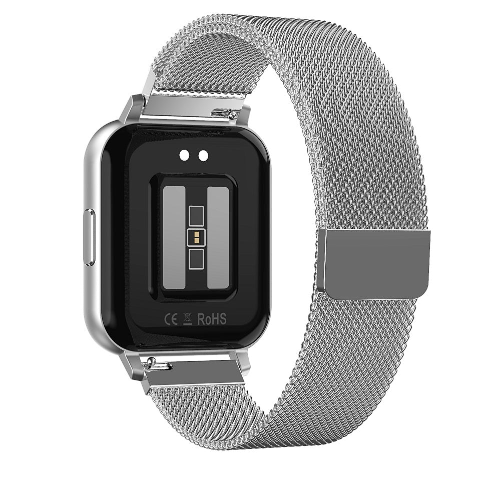 Ceas SmartWatch DT MAX idealSTORE, Ecran tactil IPS, Notificari apeluri, mesaje, Vibratii, Monitorizeaza ritmul cardiac, ECG, tensiunea arteriala, oxigenul din sange, IP 68, Pedometru, Culoare Silver