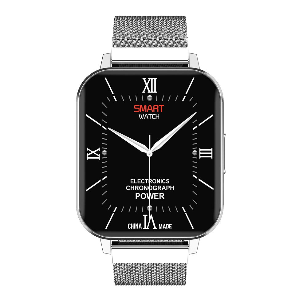 Ceas SmartWatch DT MAX idealSTORE, Ecran tactil IPS, Notificari apeluri, mesaje, Vibratii, Monitorizeaza ritmul cardiac, ECG, tensiunea arteriala, oxigenul din sange, IP 68, Pedometru, Culoare Silver