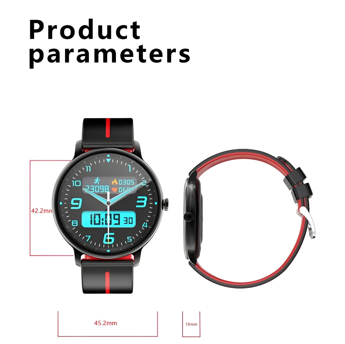 Ceas Smartwatch Dynamic Style Collection IdealStore, Ecran AMOLED HD 1.43 inch, Preluare Apeluri si Mesaje Bluetooth, NFC, Monitorizare Ritm Cardiac si Somn, Asistent Vocal, Difuzor si Microfon incorporat, IP67, Alarma, Android-IOS, Long Battery, Black