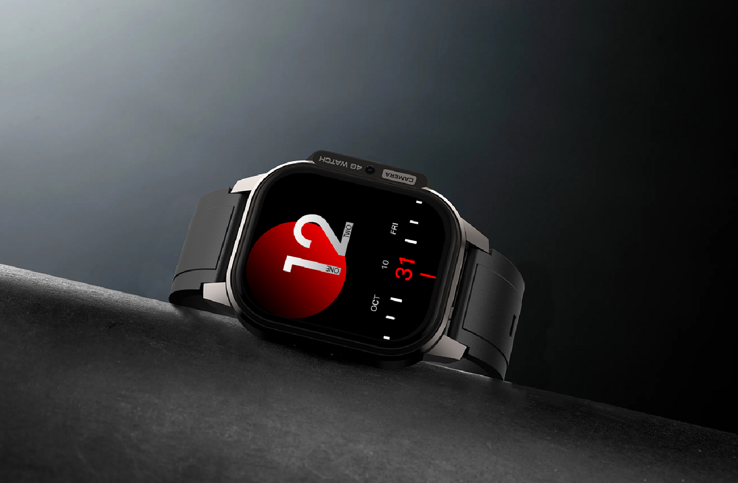 Smartwatch idealSTORE EasySIM, Ecran AMOLED 2.13 inch, camera Foto, Android 8.1, GPS, Apel 4G, Apel Video, Acumulator Puternic 1000 mAh, Ritm Cardiac, SpO2, Incarcare Magnetica, Procesor quad-core, Bratara Neagra din Silicon