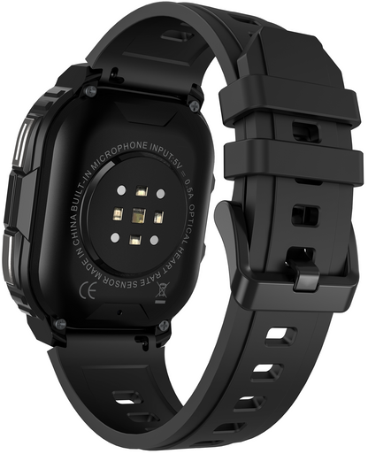 Smartwatch idealSTORE EasySIMS2, Ecran AMOLED 2.13 inch, camera Foto, Android 8.1, GPS, GLONASS, Busola, Apel 4G, Acumulator 1000 mAh, Nano SIM, Ritm Cardiac, SpO2, Incarcare Magnetica, Procesor quad-core, Bratara Neagra din Silicon