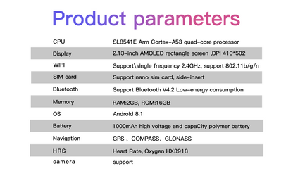 Smartwatch idealSTORE EasySIMS2, Ecran AMOLED 2.13 inch, camera Foto, Android 8.1, GPS, GLONASS, Busola, Apel 4G, Acumulator 1000 mAh, Nano SIM, Ritm Cardiac, SpO2, Incarcare Magnetica, Procesor quad-core, Bratara Neagra din Silicon
