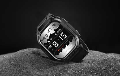 Smartwatch idealSTORE EasySIMS2, Ecran AMOLED 2.13 inch, camera Foto, Android 8.1, GPS, GLONASS, Busola, Apel 4G, Acumulator 1000 mAh, Nano SIM, Ritm Cardiac, SpO2, Incarcare Magnetica, Procesor quad-core, Bratara Neagra din Silicon