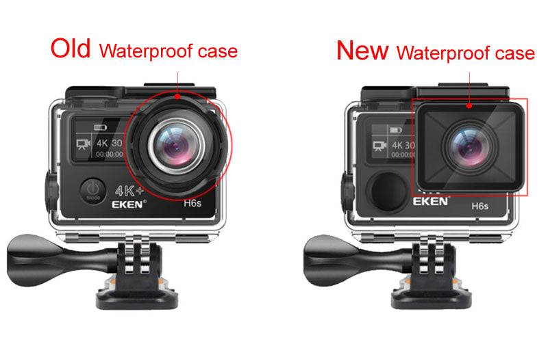 Camera video sport EKEN H6S Ultra HD 4K+ EIS, 170 grade, stabilizare electronica, Dublu ecran, 2' LCD, Wi-Fi, HDMI, Accesorii incluse, micro USB, carcasa subacvatica 30m, 2-inch, Black, Telecomanda si trepied Cadou + Baterie Bonus