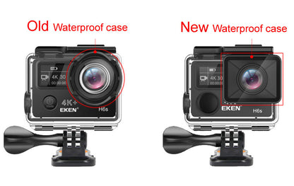 Camera video sport EKEN H6S Ultra HD 4K+ EIS, 170 grade, stabilizare electronica, Dublu ecran, 2' LCD, Wi-Fi, HDMI, Accesorii incluse, micro USB, carcasa subacvatica 30m, 2-inch, Black, Telecomanda si trepied Cadou + Baterie Bonus