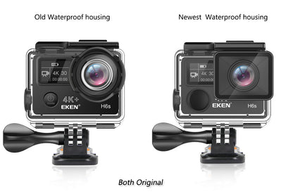 Camera video sport EKEN H6S Ultra HD 4K+ EIS, 170 grade, stabilizare electronica, Dublu ecran, 2' LCD, Wi-Fi, HDMI, Accesorii incluse, micro USB, carcasa subacvatica 30m, 2-inch, Black, Telecomanda si trepied Cadou + Baterie Bonus