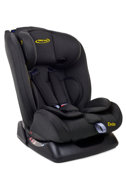 Scaun Auto Profesional Pentru Copil, Baby Jolie ENDO IDL Collection, 3 Grupe de Greutate 0-36 kg, Pozitie de Somn, Instalare In Fata si Spate, Centuri de Siguranta cu 5 Puncte, Tetiera Reglabila,Negru