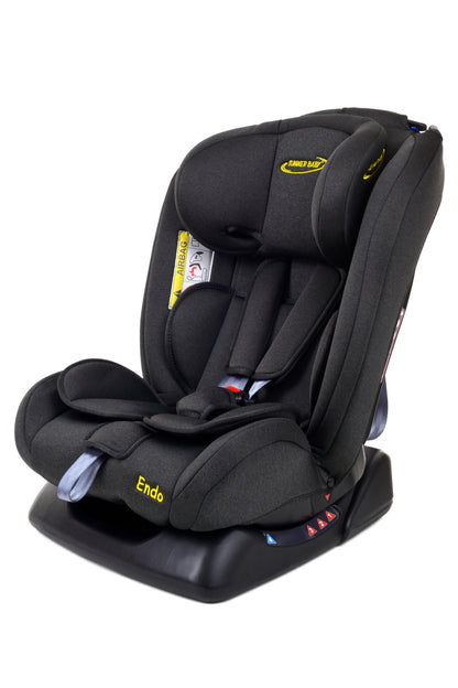 Scaun Auto Profesional Pentru Copil, Baby Jolie ENDO IDL Collection, 3 Grupe de Greutate 0-36 kg, Pozitie de Somn, Instalare In Fata si Spate, Centuri de Siguranta cu 5 Puncte, Tetiera Reglabila,Negru