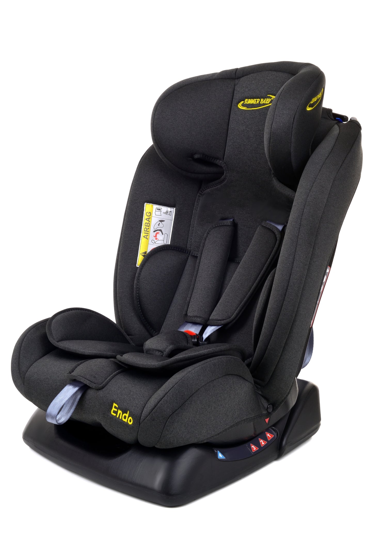 Scaun Auto Profesional Pentru Copil, Baby Jolie ENDO IDL Collection, 3 Grupe de Greutate 0-36 kg, Pozitie de Somn, Instalare In Fata si Spate, Centuri de Siguranta cu 5 Puncte, Tetiera Reglabila,Negru