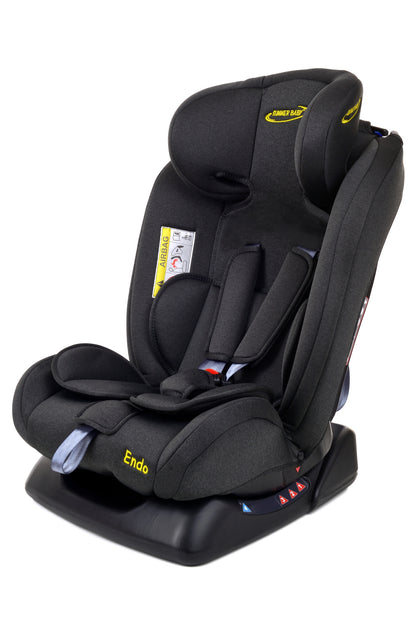 Scaun Auto Profesional Pentru Copil, Baby Jolie ENDO IDL Collection, 3 Grupe de Greutate 0-36 kg, Pozitie de Somn, Instalare In Fata si Spate, Centuri de Siguranta cu 5 Puncte, Tetiera Reglabila,Negru