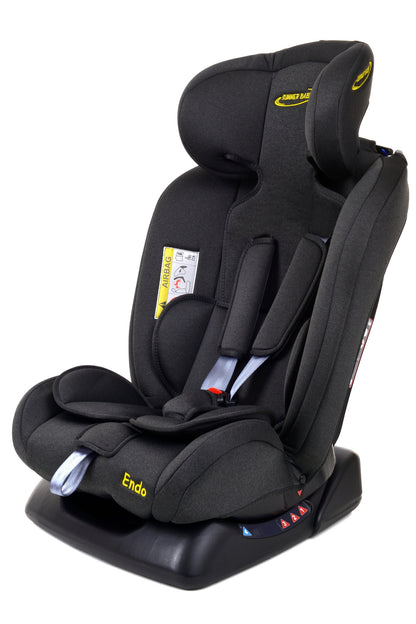 Scaun Auto Profesional Pentru Copil, Baby Jolie ENDO IDL Collection, 3 Grupe de Greutate 0-36 kg, Pozitie de Somn, Instalare In Fata si Spate, Centuri de Siguranta cu 5 Puncte, Tetiera Reglabila,Negru