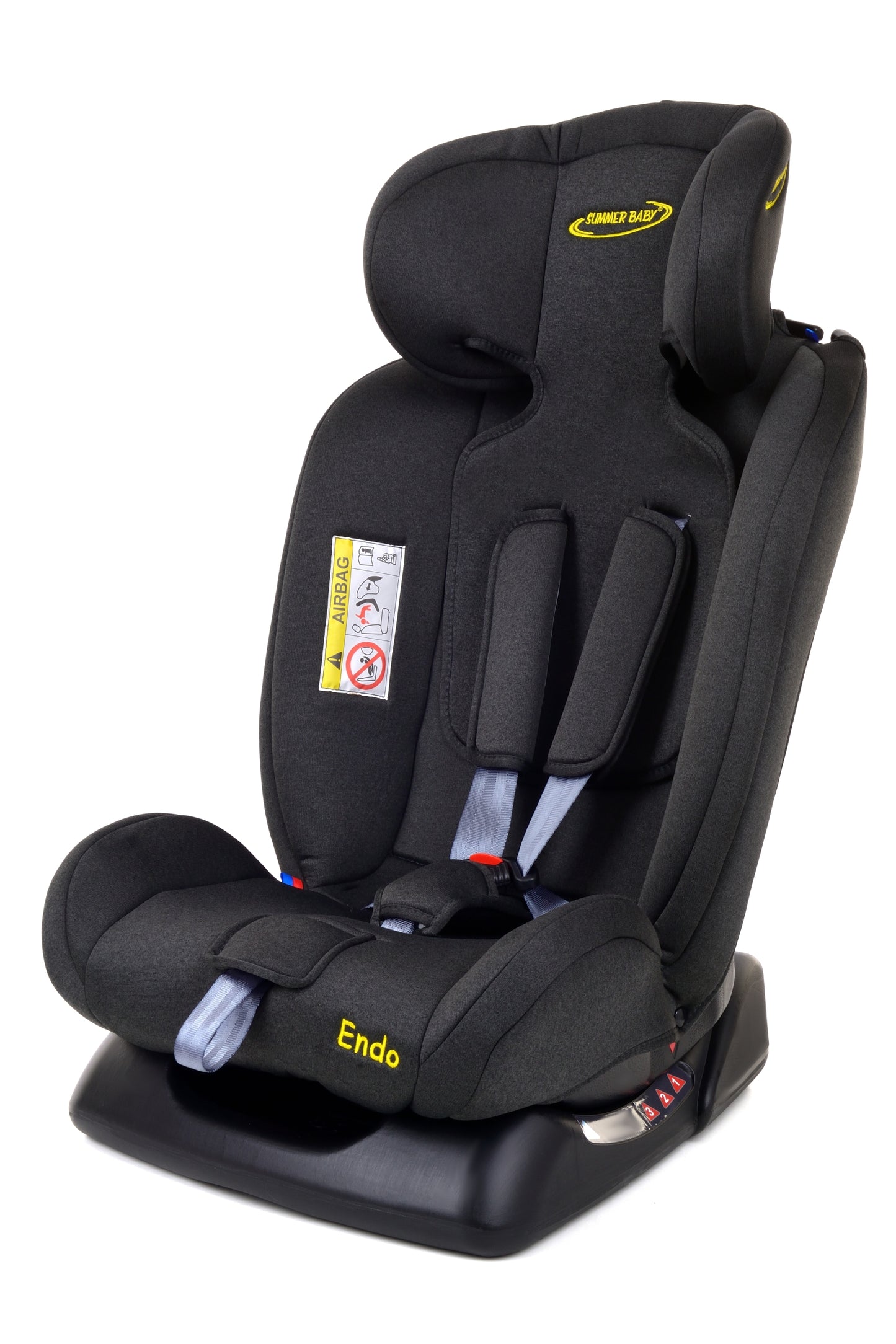 Scaun Auto Profesional Pentru Copil, Baby Jolie ENDO IDL Collection, 3 Grupe de Greutate 0-36 kg, Pozitie de Somn, Instalare In Fata si Spate, Centuri de Siguranta cu 5 Puncte, Tetiera Reglabila,Negru