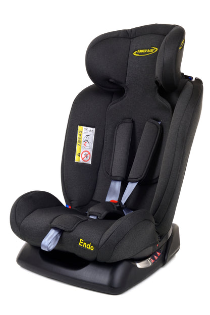 Scaun Auto Profesional Pentru Copil, Baby Jolie ENDO IDL Collection, 3 Grupe de Greutate 0-36 kg, Pozitie de Somn, Instalare In Fata si Spate, Centuri de Siguranta cu 5 Puncte, Tetiera Reglabila,Negru