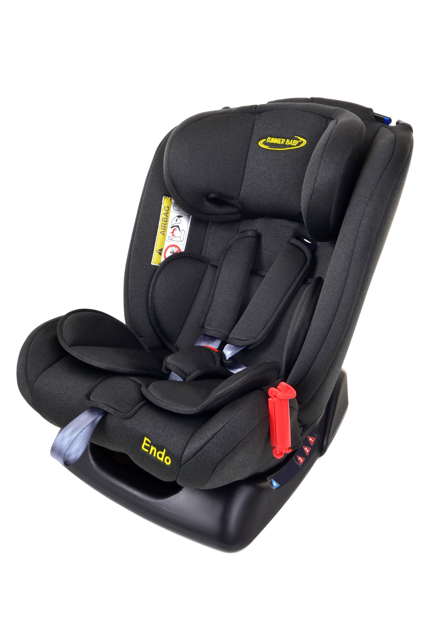 Scaun Auto Profesional Pentru Copil, Baby Jolie ENDO IDL Collection, 3 Grupe de Greutate 0-36 kg, Pozitie de Somn, Instalare In Fata si Spate, Centuri de Siguranta cu 5 Puncte, Tetiera Reglabila,Negru