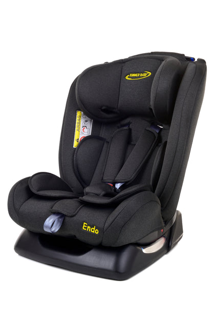 Scaun Auto Profesional Pentru Copil, Baby Jolie ENDO IDL Collection, 3 Grupe de Greutate 0-36 kg, Pozitie de Somn, Instalare In Fata si Spate, Centuri de Siguranta cu 5 Puncte, Tetiera Reglabila,Negru