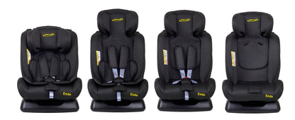 Scaun Auto Profesional Pentru Copil, Baby Jolie ENDO IDL Collection, 3 Grupe de Greutate 0-36 kg, Pozitie de Somn, Instalare In Fata si Spate, Centuri de Siguranta cu 5 Puncte, Tetiera Reglabila,Negru