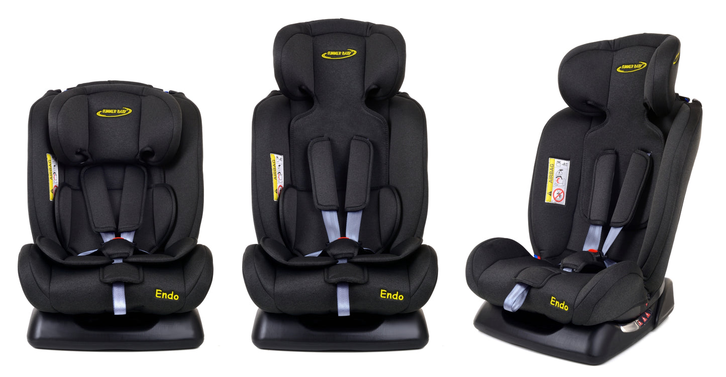 Scaun Auto Profesional Pentru Copil, Baby Jolie ENDO IDL Collection, 3 Grupe de Greutate 0-36 kg, Pozitie de Somn, Instalare In Fata si Spate, Centuri de Siguranta cu 5 Puncte, Tetiera Reglabila,Negru