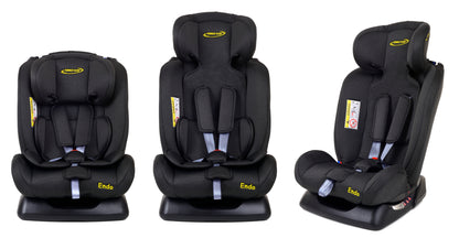 Scaun Auto Profesional Pentru Copil, Baby Jolie ENDO IDL Collection, 3 Grupe de Greutate 0-36 kg, Pozitie de Somn, Instalare In Fata si Spate, Centuri de Siguranta cu 5 Puncte, Tetiera Reglabila,Negru