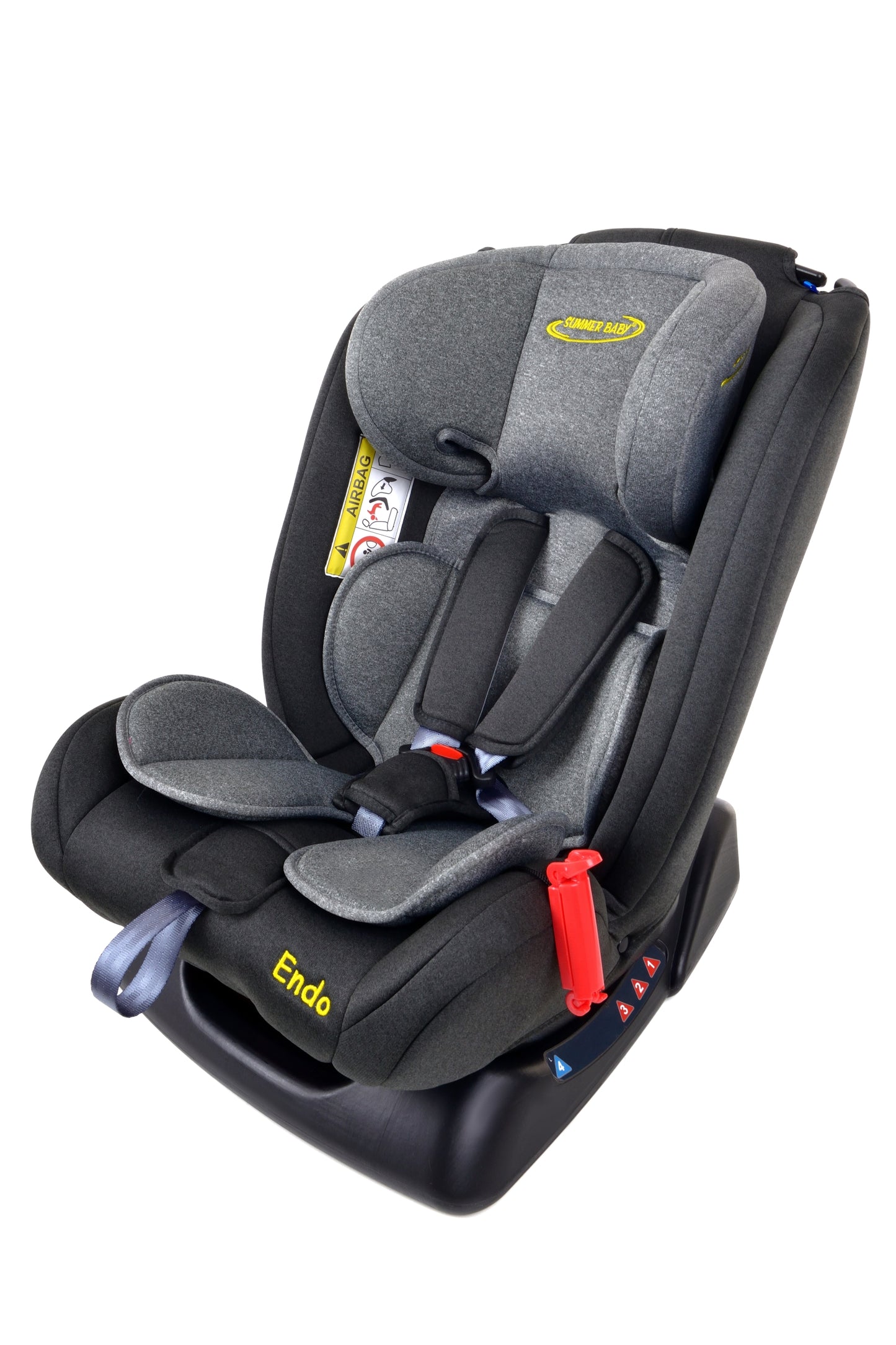 Scaun Auto Profesional Pentru Copil, Baby Jolie ENDO IDL Collection, 3 Grupe de Greutate 0-36 kg, Pozitie de Somn, Instalare In Fata si Spate, Centuri de Siguranta cu 5 Puncte, Tetiera Reglabila, Negru-Gri