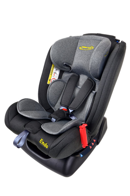 Scaun Auto Profesional Pentru Copil, Baby Jolie ENDO IDL Collection, 3 Grupe de Greutate 0-36 kg, Pozitie de Somn, Instalare In Fata si Spate, Centuri de Siguranta cu 5 Puncte, Tetiera Reglabila, Negru-Gri
