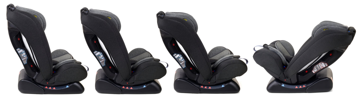 Scaun Auto Profesional Pentru Copil, Baby Jolie ENDO IDL Collection, 3 Grupe de Greutate 0-36 kg, Pozitie de Somn, Instalare In Fata si Spate, Centuri de Siguranta cu 5 Puncte, Tetiera Reglabila, Negru-Gri