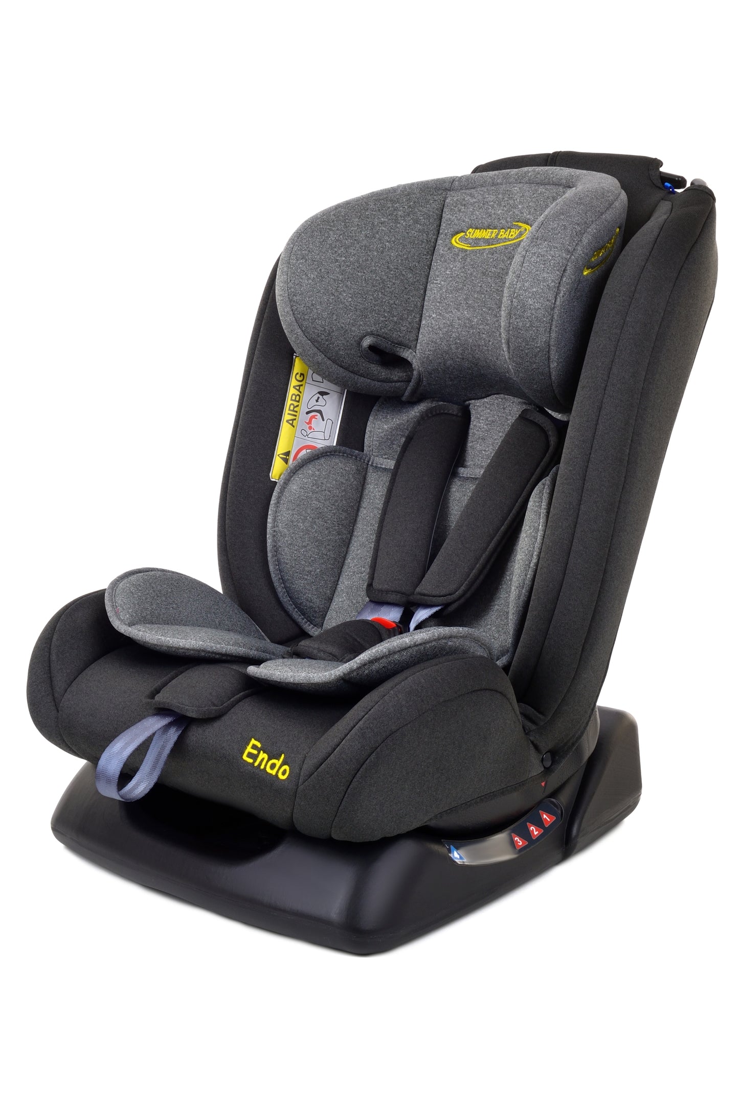 Scaun Auto Profesional Pentru Copil, Baby Jolie ENDO IDL Collection, 3 Grupe de Greutate 0-36 kg, Pozitie de Somn, Instalare In Fata si Spate, Centuri de Siguranta cu 5 Puncte, Tetiera Reglabila, Negru-Gri