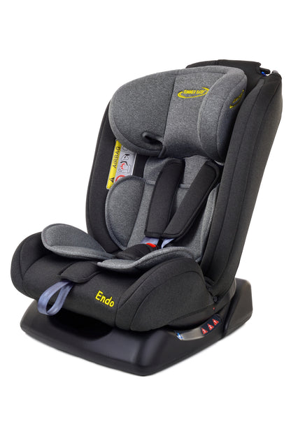 Scaun Auto Profesional Pentru Copil, Baby Jolie ENDO IDL Collection, 3 Grupe de Greutate 0-36 kg, Pozitie de Somn, Instalare In Fata si Spate, Centuri de Siguranta cu 5 Puncte, Tetiera Reglabila, Negru-Gri